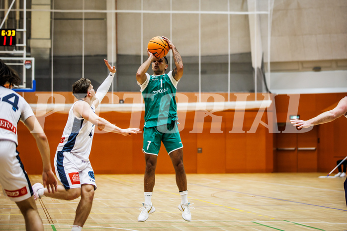 Basketball, Basketball Zweite Liga 2024/25, Grunddurchgang 14.Runde, Vienna Timberwolves, KOS Celovec, Mauro Gerszke (7)
