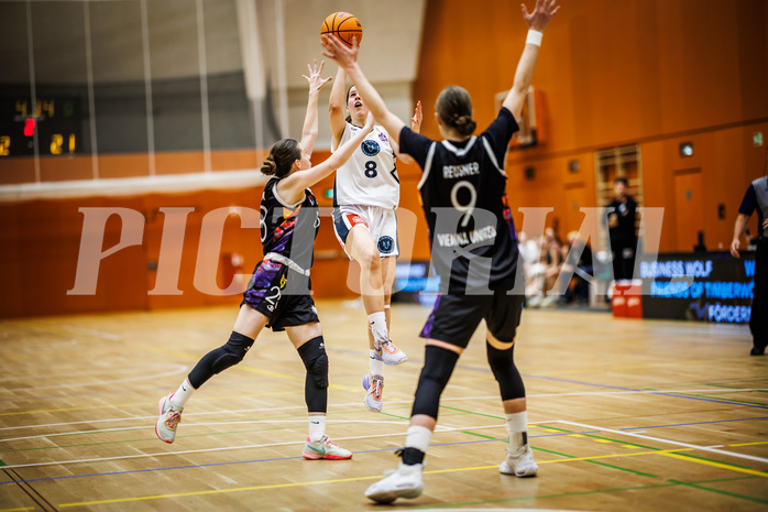 Basketball, Win2Day Basketball Damen Superliga 2024/25, Grunddurchgang 11.Runde, Vienna Timberwolves, Vienna United, Aleksandra Novakovic (8)