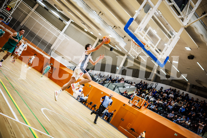 Basketball, Basketball Zweite Liga 2024/25, Grunddurchgang 14.Runde, Vienna Timberwolves, KOS Celovec, Jakob Konzet (5)