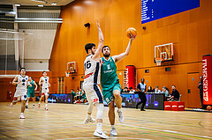 Basketball, Basketball Zweite Liga 2024/25, Grunddurchgang 14.Runde, Vienna Timberwolves, KOS Celovec, Maximilian Seher (16), Veljko Dena (10)