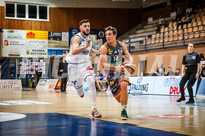 Basketball, bet-at-home Basketball Superliga 2020/21, Grunddurchgang, 8. Runde, Oberwart Gunners, Klosterneuburg Dukes, Valentin Bauer (14)