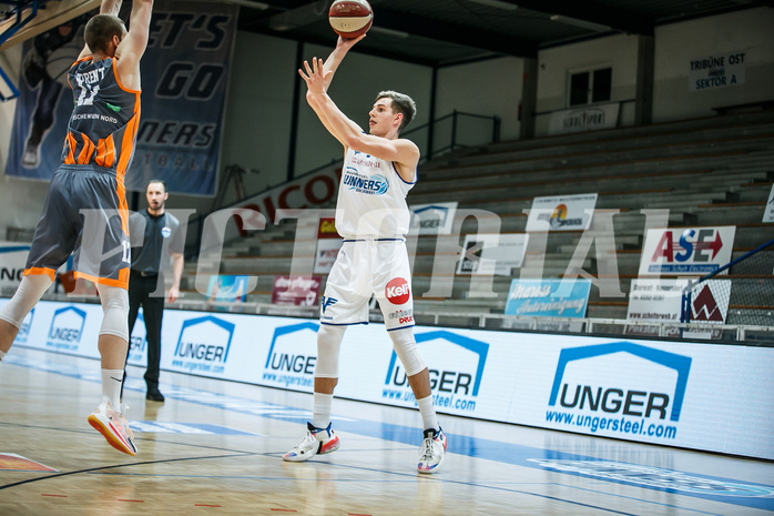 Basketball, bet-at-home Basketball Superliga 2020/21, Grunddurchgang 8. Runde, Oberwart Gunners, Klosterneuburg Dukes, Edi Patekar (9)