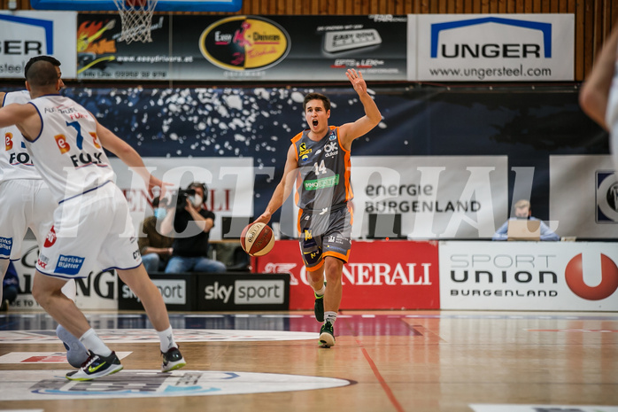 Basketball, bet-at-home Basketball Superliga 2020/21, Grunddurchgang 8. Runde, Oberwart Gunners, Klosterneuburg Dukes, Valentin Bauer (14)