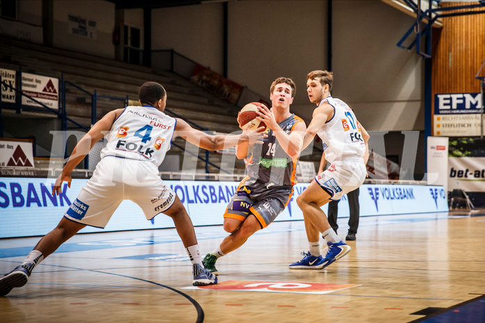 Basketball, bet-at-home Basketball Superliga 2020/21, Grunddurchgang, 8. Runde, Oberwart Gunners, Klosterneuburg Dukes, Valentin Bauer (14)