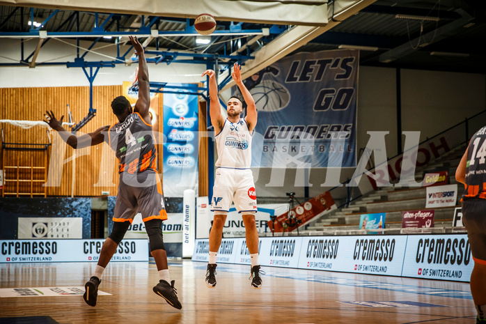 Basketball, bet-at-home Basketball Superliga 2020/21, Grunddurchgang, 8. Runde, Oberwart Gunners, Klosterneuburg Dukes, Terrence Bieshaar (14)