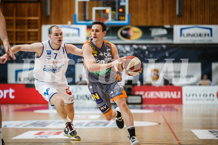 Basketball, bet-at-home Basketball Superliga 2020/21, Grunddurchgang 8. Runde, Oberwart Gunners, Klosterneuburg Dukes, Benedikt Danek (20)