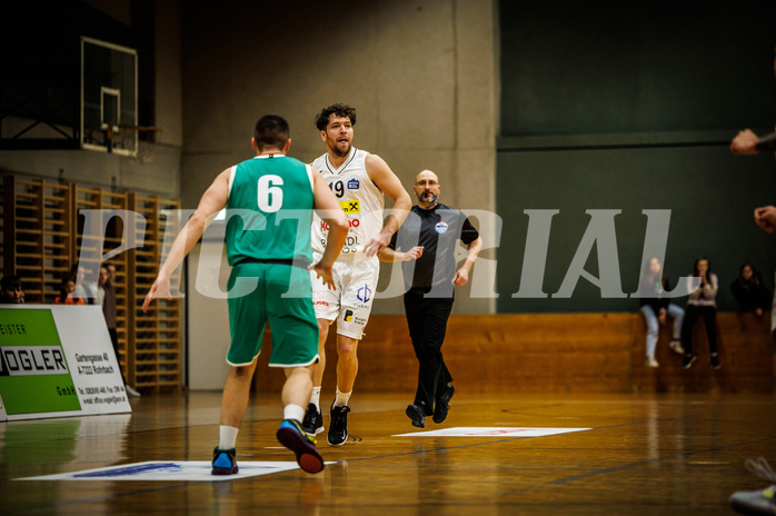 Basketball, Basketball Zweite Liga 2022/23, Grunddurchgang 12.Runde, Mattersburg Rocks, KOS Celovec, Paul Radakovics (19)