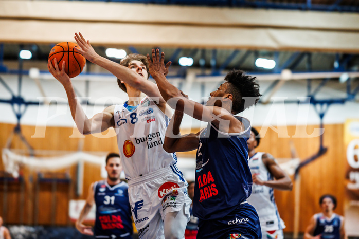 Basketball, win2day Basketball Superliga 2024/25, Grunddurchgang Runde 19, Oberwart Gunners, BBC Nord Dragonz, Florian Köppel (8)