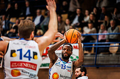 Basketball, win2day Basketball Superliga 2024/25, Grunddurchgang Runde 19, Oberwart Gunners, BBC Nord Dragonz, Quincy Diggs (13)