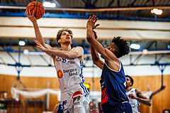 Basketball, win2day Basketball Superliga 2024/25, Grunddurchgang Runde 19, Oberwart Gunners, BBC Nord Dragonz, Florian Köppel (8)