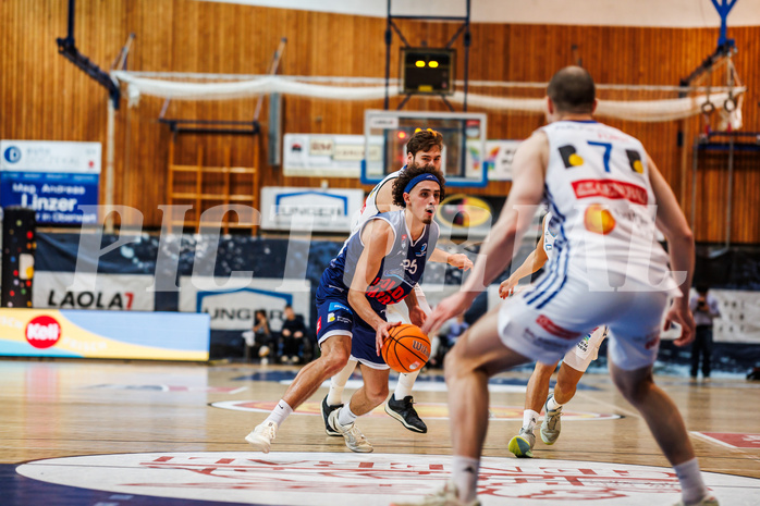 Basketball, win2day Basketball Superliga 2024/25, Grunddurchgang Runde 19, Oberwart Gunners, BBC Nord Dragonz, Lukas Hahn (25)