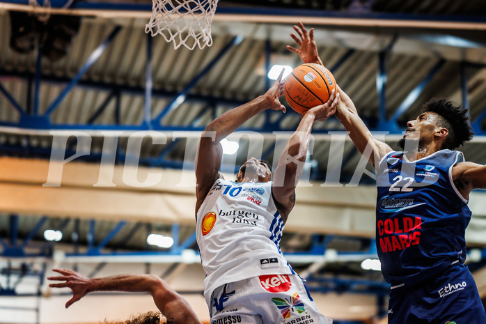 Basketball, win2day Basketball Superliga 2024/25, Grunddurchgang Runde 19, Oberwart Gunners, BBC Nord Dragonz, Robert Allen (10)