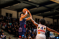 Basketball, win2day Basketball Superliga 2024/25, Grunddurchgang Runde 19, Oberwart Gunners, BBC Nord Dragonz, Jalen Green (22)