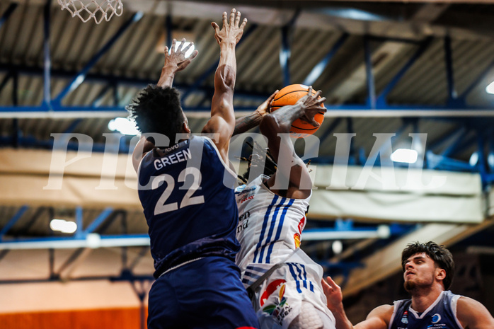 Basketball, win2day Basketball Superliga 2024/25, Grunddurchgang Runde 19, Oberwart Gunners, BBC Nord Dragonz, Siegfried Reid (5)