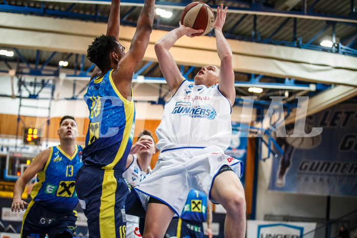 Basketball, Admiral Basketball Superliga 2019/20, Grunddurchgang 18.Runde, UNGER STEEL Gunners Oberwart, UBSC Graz, Sebastian Käferle (7)