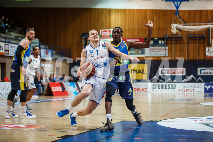 Basketball, Admiral Basketball Superliga 2019/20, Grunddurchgang 18.Runde, UNGER STEEL Gunners Oberwart, UBSC Graz, Sebastian Käferle (7)