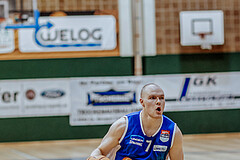 Basketball, Basketball Superliga 2023/24, Grundduchgang 2.Runde, Fürstenfeld Panthers, Oberwart Gunners, Sebastian Käferle (7)