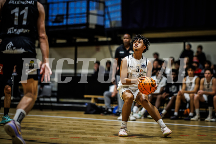 Basketball, Basketball Zweite Liga 2023/24, Grunddurchgang 1.Runde, Basket Flames, Mattersburg Rocks, Dean-Leon Cantor (9)
