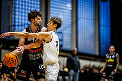 Basketball, Basketball Zweite Liga 2023/24, Grunddurchgang 1.Runde, Basket Flames, Mattersburg Rocks, Paul Schuecker (19), Patrick Fister (13)