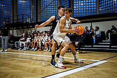 Basketball, Basketball Zweite Liga 2023/24, Grunddurchgang 1.Runde, Basket Flames, Mattersburg Rocks, Petar Zivkovic (8), Patrick Fister (13)