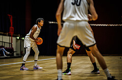 Basketball, Basketball Zweite Liga 2023/24, Grunddurchgang 1.Runde, Basket Flames, Mattersburg Rocks, Yann Grandperret (3)