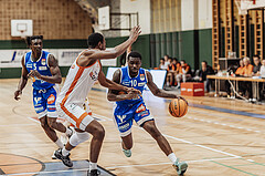 Basketball, Basketball Superliga 2023/24, Grundduchgang 2.Runde, Fürstenfeld Panthers, Oberwart Gunners, Shaquille Rombley (5), Alonzo Campbell (9), Trevion Lamar (10)