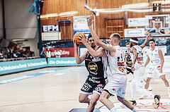 Basketball, Basketball Superliga 2023/24 , VF 4, Oberwart Gunners, Gmunden Swans, Toni Blazan (10), Edi Patekar (9)