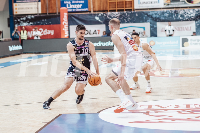 Basketball, Basketball Superliga 2023/24 , VF 4, Oberwart Gunners, Gmunden Swans, Toni Blazan (10), Edi Patekar (9)