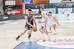 Basketball, Basketball Superliga 2023/24 , VF 4, Oberwart Gunners, Gmunden Swans, Toni Blazan (10), Edi Patekar (9)