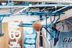 Basketball, Basketball Superliga 2023/24 , VF 4, Oberwart Gunners, Gmunden Swans, Sebastian Kaeferle (7)