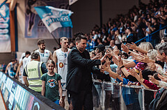 Basketball, Basketball Superliga 2023/24 , VF 4, Oberwart Gunners, Gmunden Swans, Horst Leitner (Head Coach)