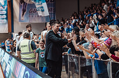 Basketball, Basketball Superliga 2023/24 , VF 4, Oberwart Gunners, Gmunden Swans, Horst Leitner (Head Coach)