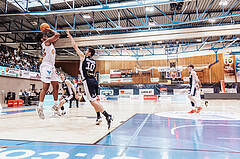 Basketball, Basketball Superliga 2023/24 , VF 4, Oberwart Gunners, Gmunden Swans, Kris Monroe (13), Toni Blazan (10)
