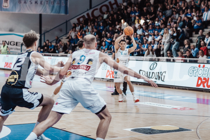 Basketball, Basketball Superliga 2023/24 , VF 4, Oberwart Gunners, Gmunden Swans, Magdy Aboud-Ahmed(6)