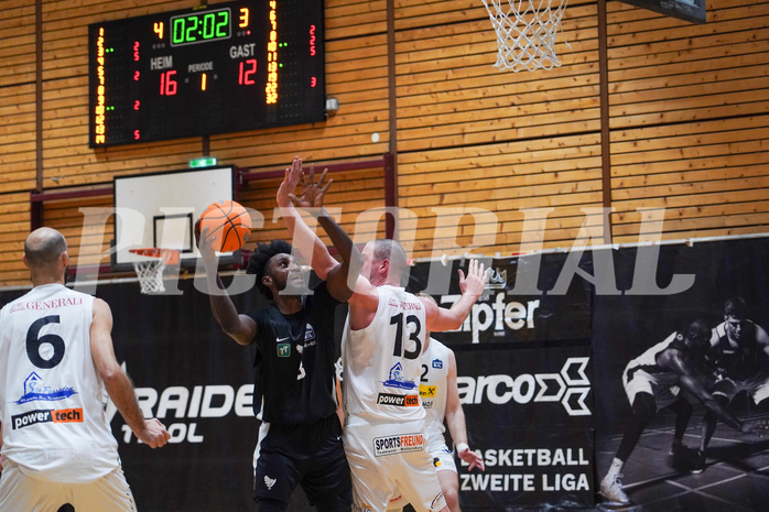 Basketball Zweite Liga 2024/25, Grunddurchgang 20.Runde Raiders Tirol vs. Raiffeisen Mattersburg Rocks


