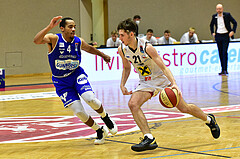 Basketball Superliga 2020/21, Grunddurchgang 13. Runde Flyers Wels vs. Oberwart, Lawrence Alexander (04),Elvir Jakupovic (21),

