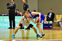 Basketball Superliga 2020/21, Grunddurchgang 13. Runde Flyers Wels vs. Oberwart, Jan Raszdevsek (4), Sebastian Käferle (7),

