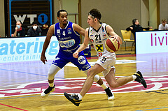 Basketball Superliga 2020/21, Grunddurchgang 13. Runde Flyers Wels vs. Oberwart, Lawrence Alexander (04), Elvir Jakupovic (21),
