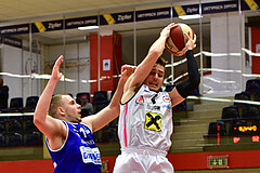 Basketball Superliga 2020/21, Grunddurchgang 13. Runde Flyers Wels vs. Oberwart, Renato Poljak (16), Jan Raszdevsek (4),
