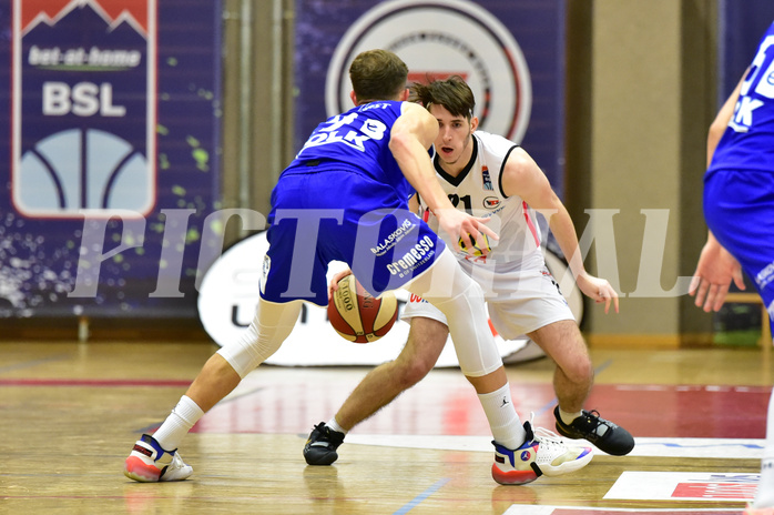 Basketball Superliga 2020/21, Grunddurchgang 13. Runde Flyers Wels vs. Oberwart, Elvir Jakupovic (21),
