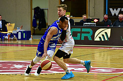 Basketball Superliga 2020/21, Grunddurchgang 13. Runde Flyers Wels vs. Oberwart, Lawrence Alexander (04), Jan Raszdevsek (4)
