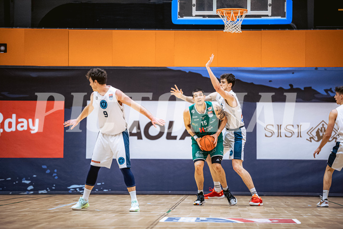 Basketball, Win2Day Superliga 2022/23, Grunddurchgang 17.Runde, Vienna Timberwolves, Kapfenberg Bulls, Brad Greene (15), Chris Vogt (33)