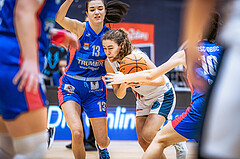 Basketball, Win2Day Basketball Damen Superliga 2022/23, Grunddurchgang 11.Runde, Vienna Timberwolves, UBSC-DBBC Graz, Eni Nizamic (13), Cristina Nino (2)
