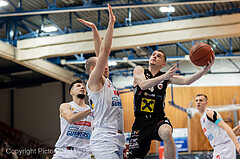 Basketball, win2day Basketball Superliga 2022/23, Grunddurchgang Runde 17, Oberwart Gunners, Flyers Wels, Gavrilo Tepic (4)