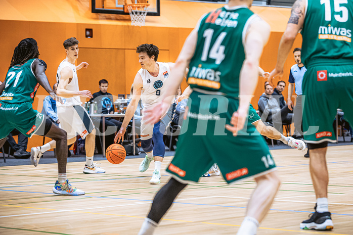 Basketball, Win2Day Superliga 2022/23, Grunddurchgang 17.Runde, Vienna Timberwolves, Kapfenberg Bulls, Philipp D’Angelo (9)
