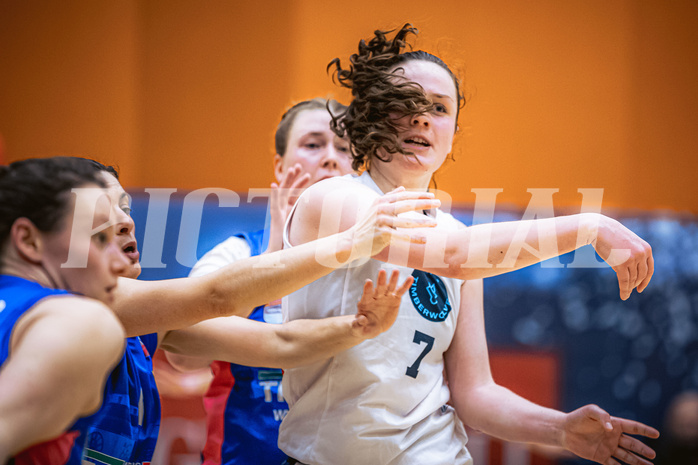 Basketball, Win2Day Basketball Damen Superliga 2022/23, Grunddurchgang 11.Runde, Vienna Timberwolves, UBSC-DBBC Graz, Mira Eulering (7)