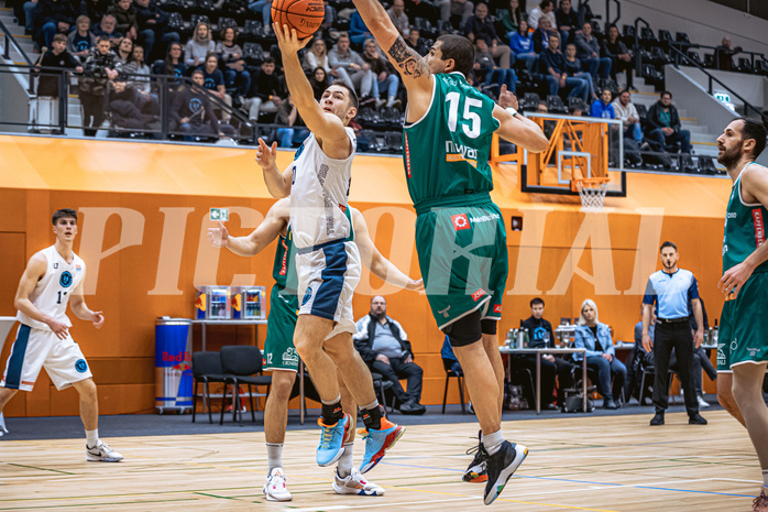 Basketball, Win2Day Superliga 2022/23, Grunddurchgang 17.Runde, Vienna Timberwolves, Kapfenberg Bulls, Jakob Szkutta (10)