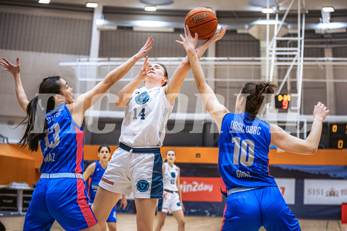 Basketball, Win2Day Basketball Damen Superliga 2022/23, Grunddurchgang 11.Runde, Vienna Timberwolves, UBSC-DBBC Graz, Melanie Fischer (14)