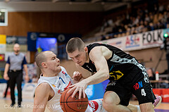 Basketball, win2day Basketball Superliga 2022/23, Grunddurchgang Runde 17, Oberwart Gunners, Flyers Wels, Sebastian K