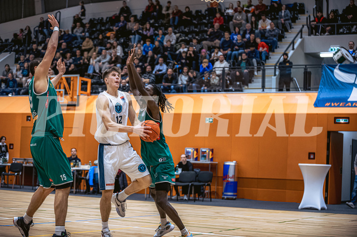 Basketball, Win2Day Superliga 2022/23, Grunddurchgang 17.Runde, Vienna Timberwolves, Kapfenberg Bulls, Jakob Lohr (12)